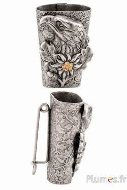 Brochespeld basis - hoogte 30 mm, leng. 20 mm - zilverkleurig